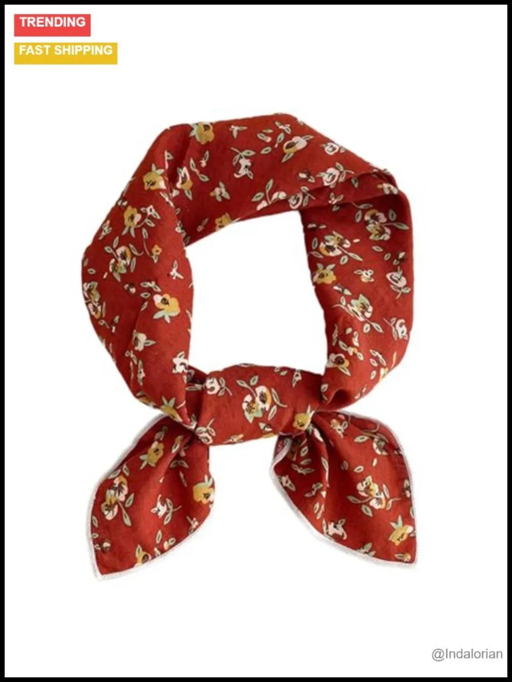 Retro Western Boho Paisley Print Square Scarf 21.6